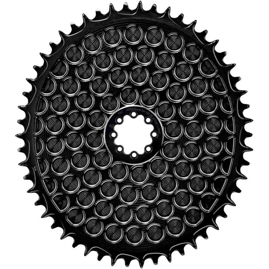 Kettingbladen < Alugear AERO Golf Ball Kettingblad - Road/Gravel | Direct Mount (SRAM 3-Bolt) | 1x 10/11/12s - ovaal | zwart