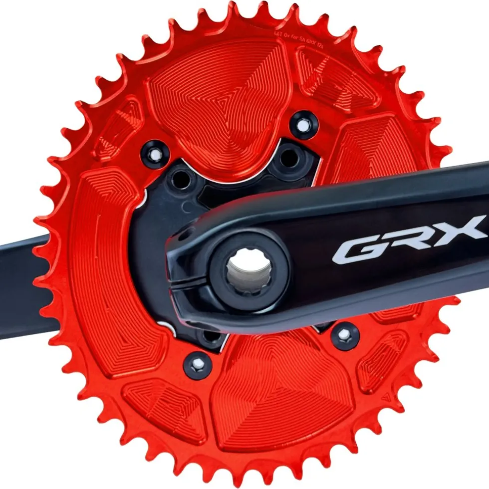 Alugear AERO Kettingblad - Gravel | 4x BCD 110 (Shimano GRX) | 1x 11/12s - ovaal | zwart