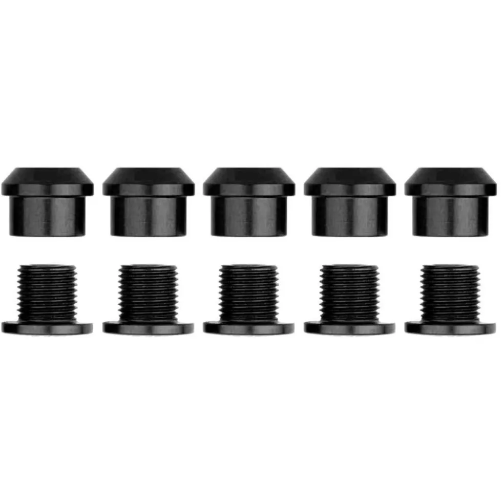 Alugear Kettingbladboutenset - 5x BCD | M8 x 6.5mm | incl. Moeren (5mm) - zwart