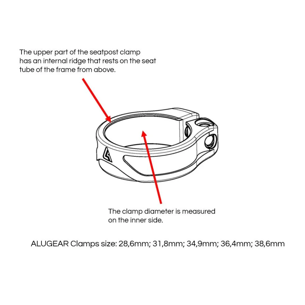 Alugear Zadelpenklem - zilver