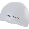 AQUASPHERE Plain Silicone Badmuts - Wit/Zwart