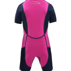 Neopreen Kleding|Neopreen Kleding < AQUASPHERE Stingray HP2 Wetsuit met Korte Mouwen Kinderen - Pink/Navy Blue