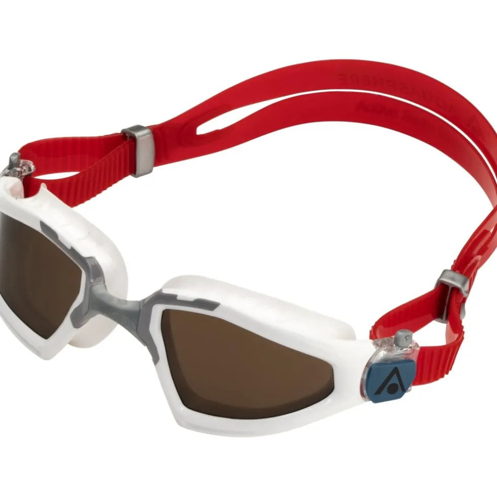 AQUASPHERE Kayenne Pro Zwembril - Bruin gepolariseerd - Wit/Grijs
