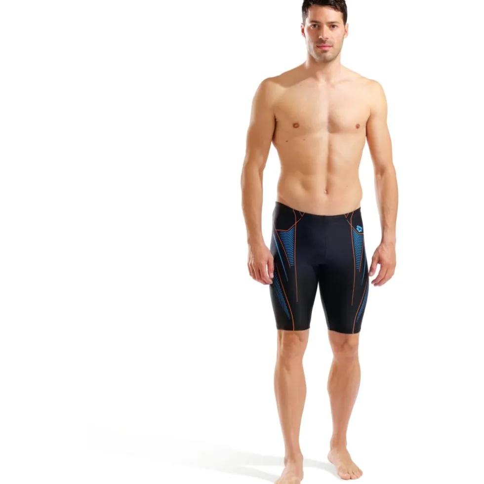 arena Feel Neo Stream Zwem Jammer Mannen - Black/Turquoise/Team Orange