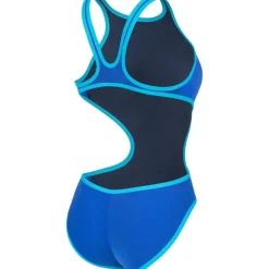 Zwembroeken & Bikini'S < arena One Biglogo Badpak Vrouwen - Neon Blue/Turquoise