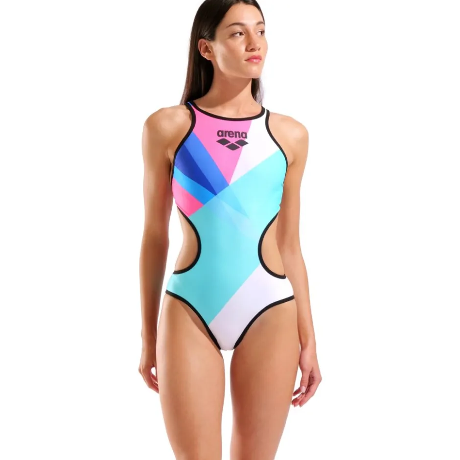 Wedstrijd Zwemkleding < arena One Placement Tech Back Badpak Vrouwen - Multi/Black