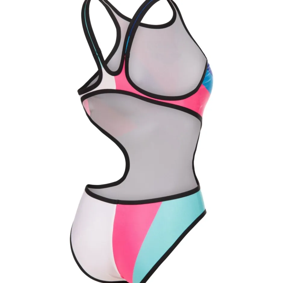Wedstrijd Zwemkleding < arena One Placement Tech Back Badpak Vrouwen - Multi/Black
