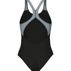 arena Performance Airbrush Graphic V Back Badpak Dames - Zwart/Seafom