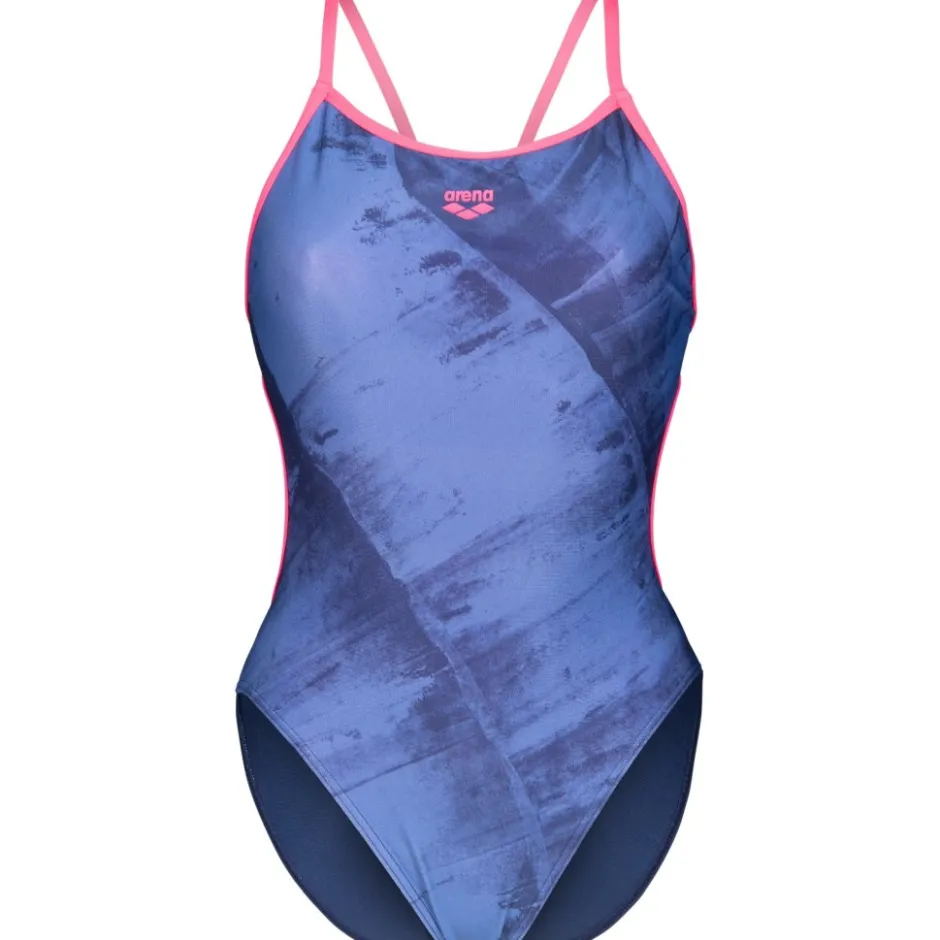 Wedstrijd Zwemkleding < arena Performance Arch Lace Back Badpak Dames - Multi Blue-Navy-Shocking Pink