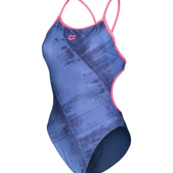 Wedstrijd Zwemkleding < arena Performance Arch Lace Back Badpak Dames - Multi Blue-Navy-Shocking Pink