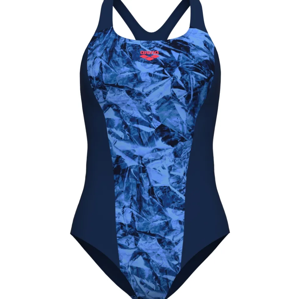 arena Performance Crackle Swim Pro Back Badpak Dames - Navy/Royal Multi