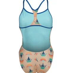 Wedstrijd Zwemkleding < arena Performance Desert Vibes Booster Back Dames Badpak - Royal/Light Pink Multi