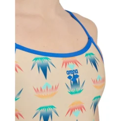 Wedstrijd Zwemkleding < arena Performance Desert Vibes Booster Back Dames Badpak - Royal/Light Pink Multi