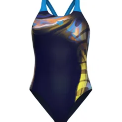 arena Performance Dreamline V Back Badpak Dames - Navy/Turquoise/Multi