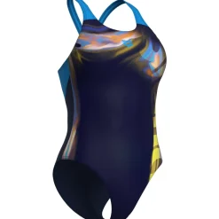 arena Performance Dreamline V Back Badpak Dames - Navy/Turquoise/Multi
