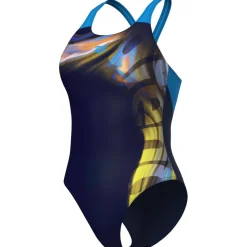 arena Performance Dreamline V Back Badpak Dames - Navy/Turquoise/Multi