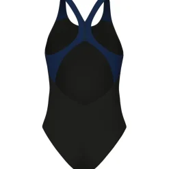 arena Performance Flowing V Back Badpak Dames - Zwart-Navy