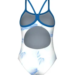 Wedstrijd Zwemkleding|Zwembroeken & Bikini'S < arena Performance Frozen Leave Lightdrop Back Badpak Dames - Wit Multi/Blue River