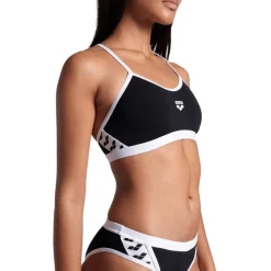 arena Performance Icons Solid Cross Back Bikini Dames - Zwart/Wit