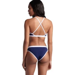Wedstrijd Zwemkleding < arena Performance Icons Solid Cross Back Bikini Dames - Navy/Wit