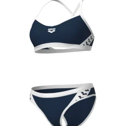 Wedstrijd Zwemkleding < arena Performance Icons Solid Cross Back Bikini Dames - Navy/Wit
