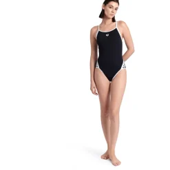 arena Performance Icons Solid Super Fly Back Badpak Dames - Zwart/Wit