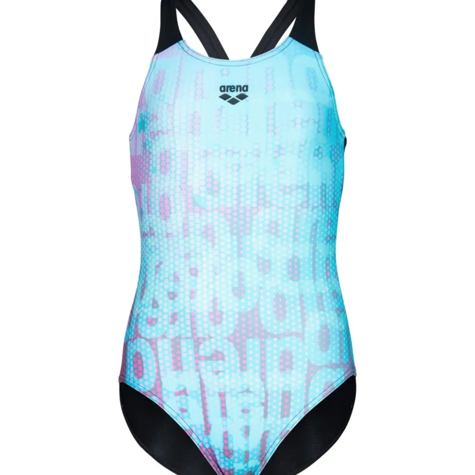 Wedstrijd Zwemkleding < arena Performance Multi Colours V Back Badpak Meisjes - Water Multi/Black
