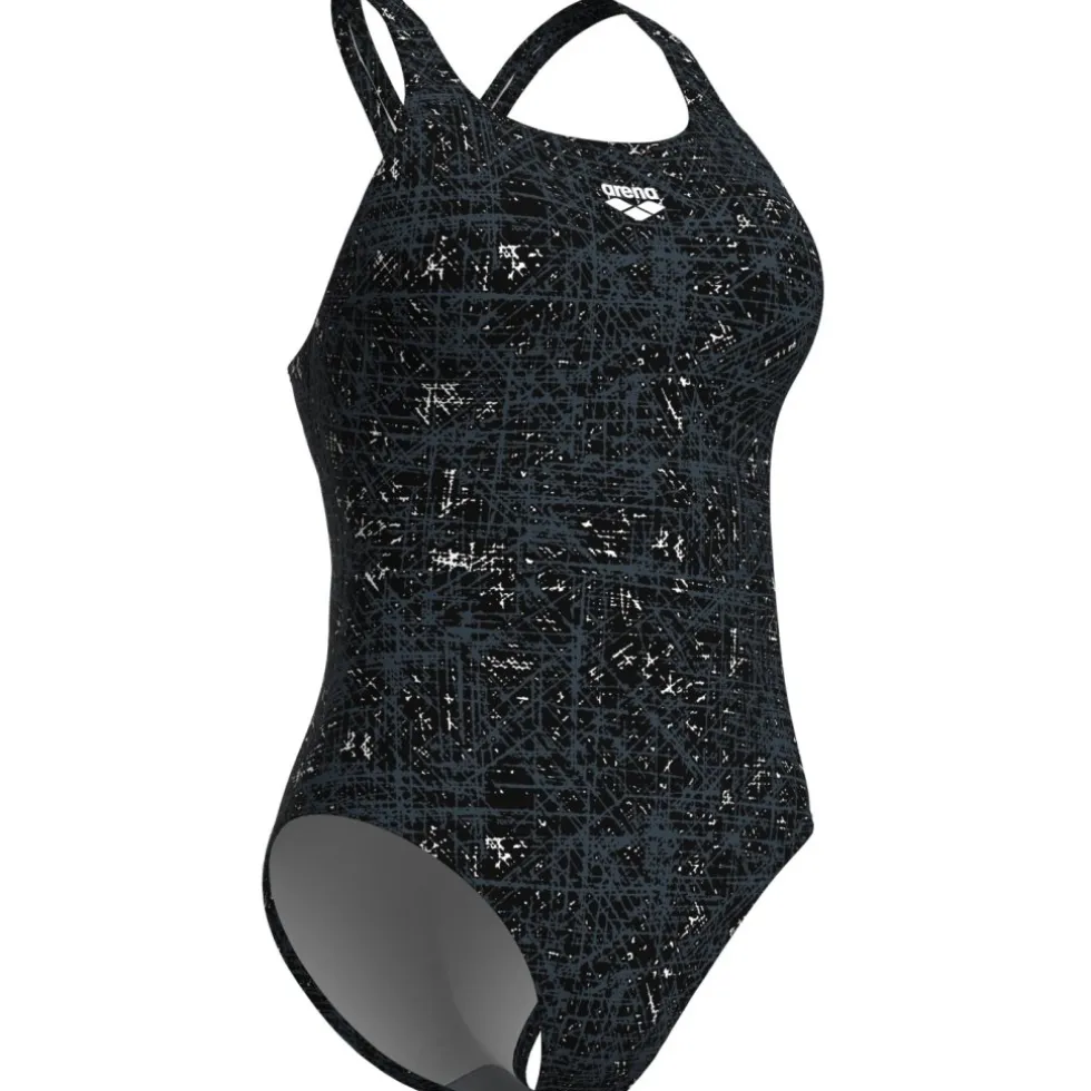 arena Performance Ribbed Swim Pro Back Badpak Dames - Zwart Multi