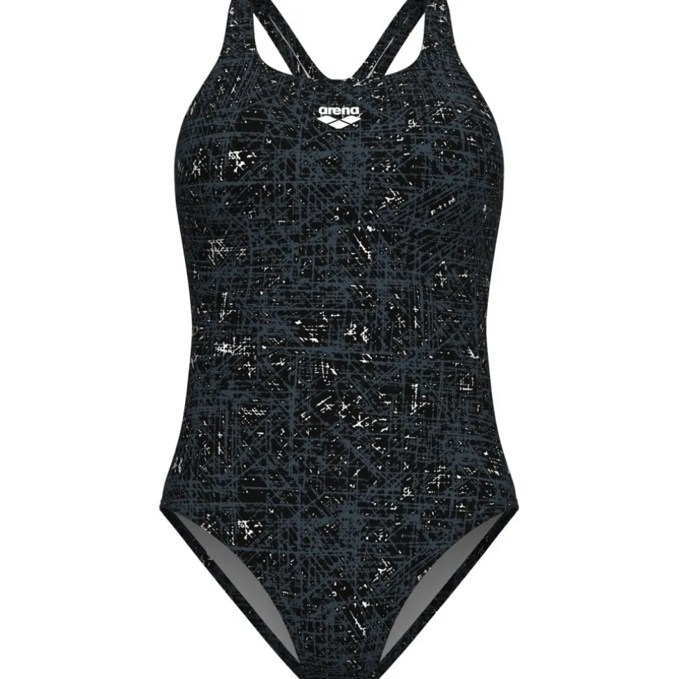 arena Performance Ribbed Swim Pro Back Badpak Dames - Zwart Multi