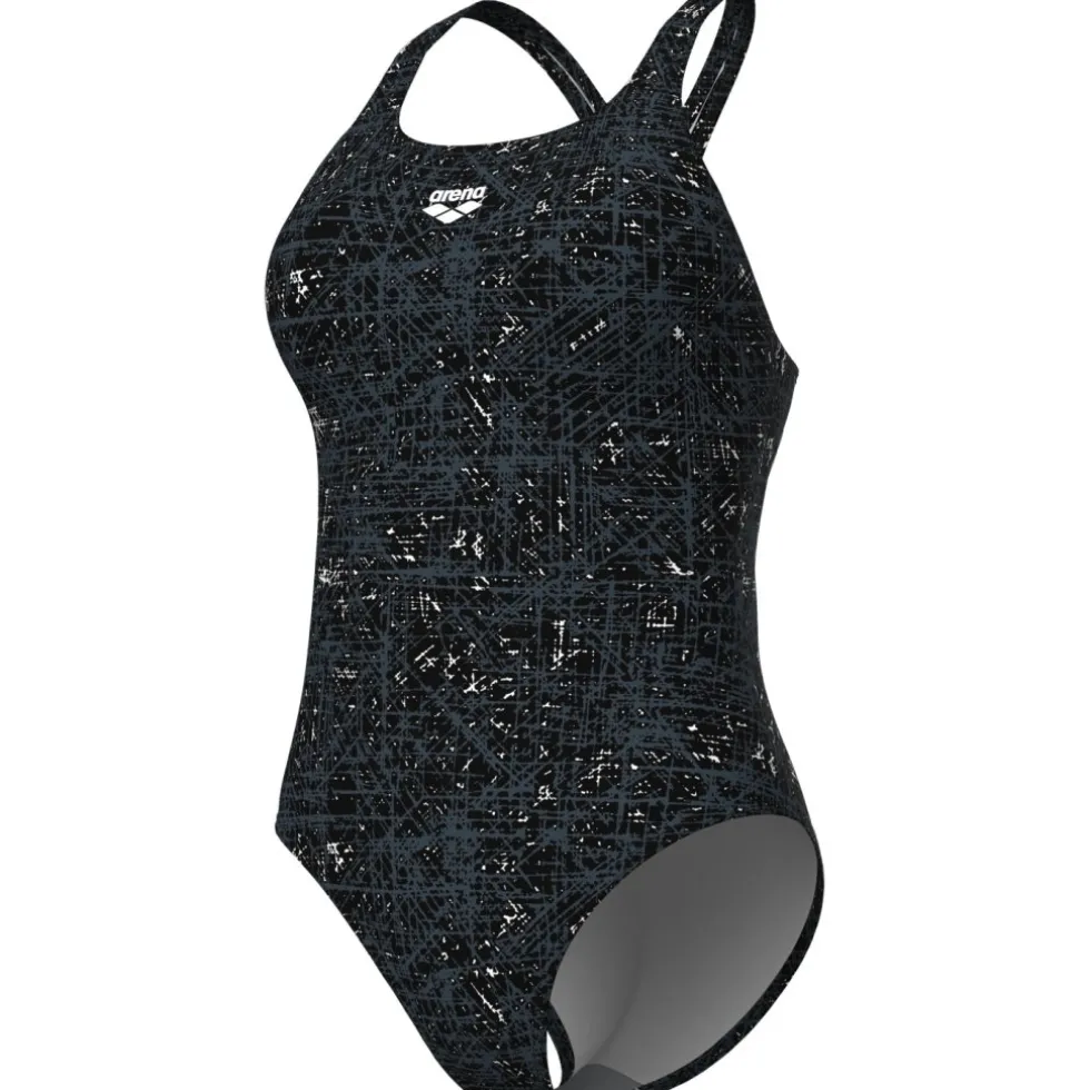 arena Performance Ribbed Swim Pro Back Badpak Dames - Zwart Multi
