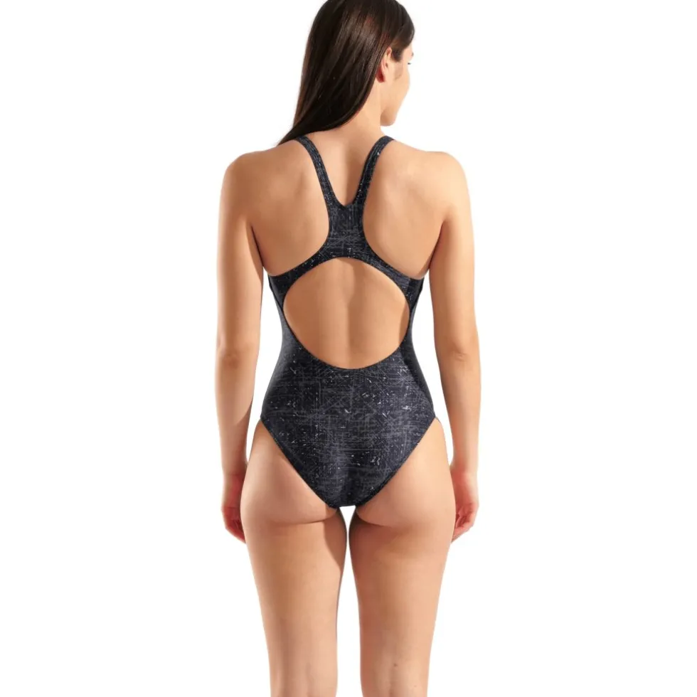 arena Performance Ribbed Swim Pro Back Badpak Dames - Zwart Multi