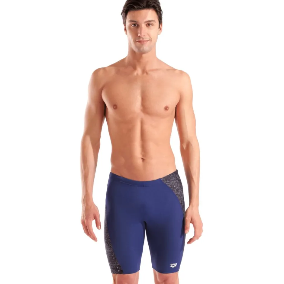 Wedstrijd Zwemkleding < arena Performance Ribbed Zwemjammer Heren - Navy-Multi Black