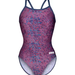 arena Performance Snakeskin Lightdrop Back Badpak Vrouwen - Navy/Team Redwhiteblue