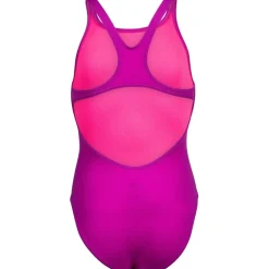arena Performance Solid Team Swim Pro Badpak Meisjes - Very Fuchsia/Water