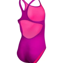 arena Performance Solid Team Swim Pro Badpak Meisjes - Very Fuchsia/Water