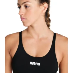 arena Performance Solid Team Swim Tech Badpak Vrouwen - Zwart/Wit