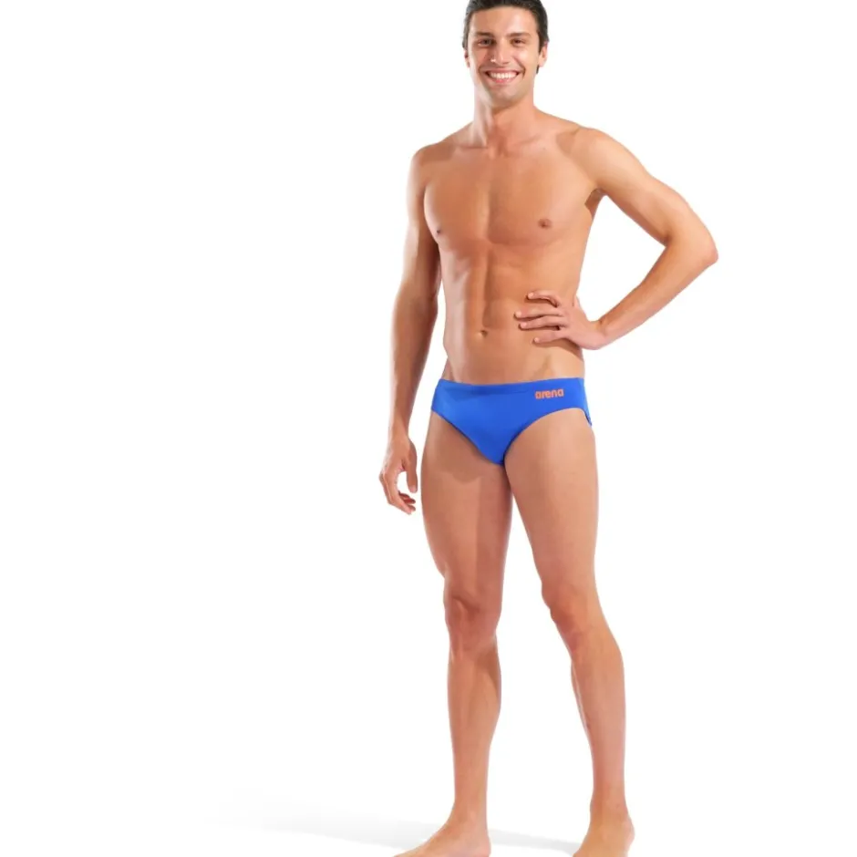 Wedstrijd Zwemkleding < arena Performance Solid Team Zwemshorts Heren - Neon Blue/Team Orange