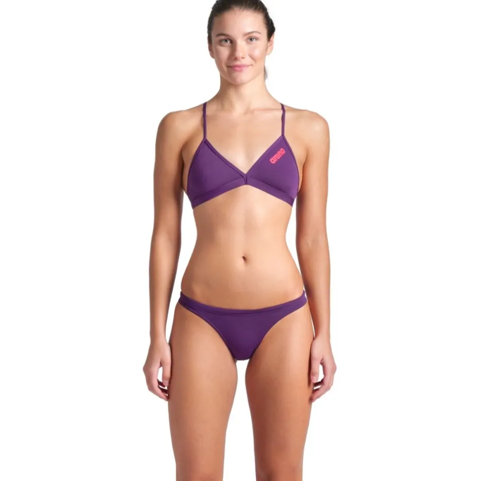 arena Performance Solid Team Bikini Broekje Dames - Plum-Bright Coral