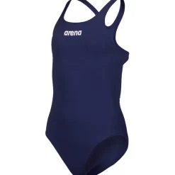 Wedstrijd Zwemkleding < arena Performance Solid Team Swim Pro Badpak Meisjes - Navy/Wit