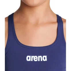 Wedstrijd Zwemkleding < arena Performance Solid Team Swim Pro Badpak Meisjes - Navy/Wit