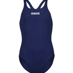 Wedstrijd Zwemkleding < arena Performance Solid Team Swim Pro Badpak Meisjes - Navy/Wit