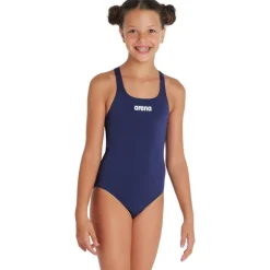 Wedstrijd Zwemkleding < arena Performance Solid Team Swim Pro Badpak Meisjes - Navy/Wit