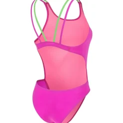 arena Performance Solid Tech Multi Back Badpak Vrouwen - Very Fuchsia/Team Green