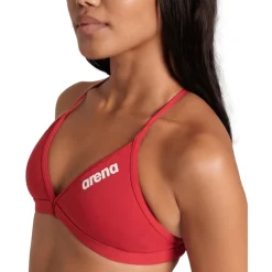 arena Performance Solid Team Bikini Top Dames - Rood-Wit