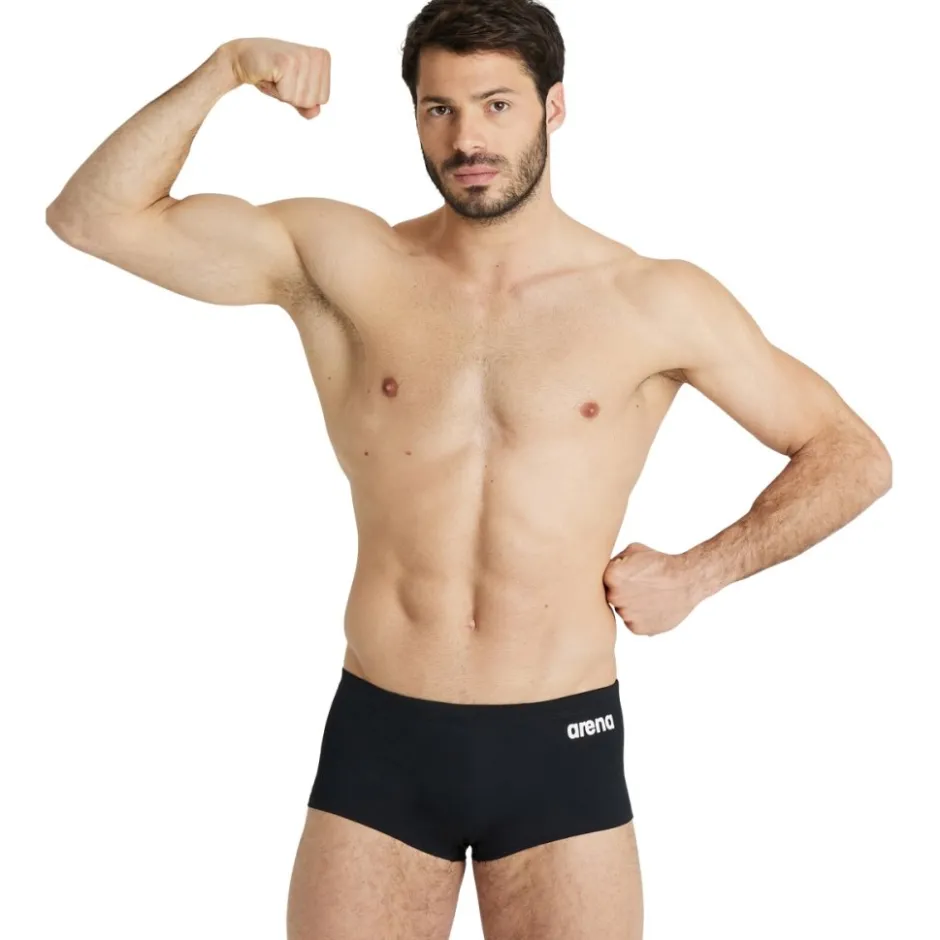 Wedstrijd Zwemkleding < arena Performance Solid Team Low-Waist Zwemshort Heren - Zwart/Wit