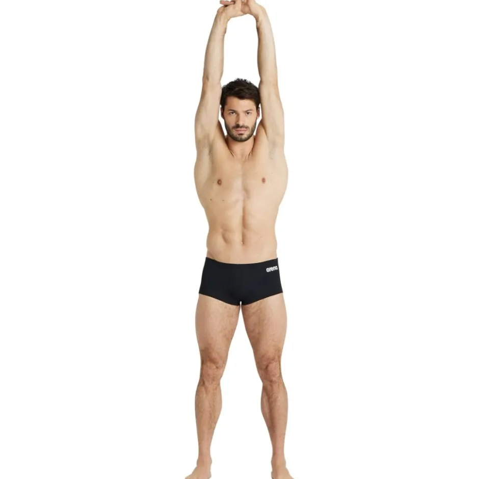 Wedstrijd Zwemkleding < arena Performance Solid Team Low-Waist Zwemshort Heren - Zwart/Wit