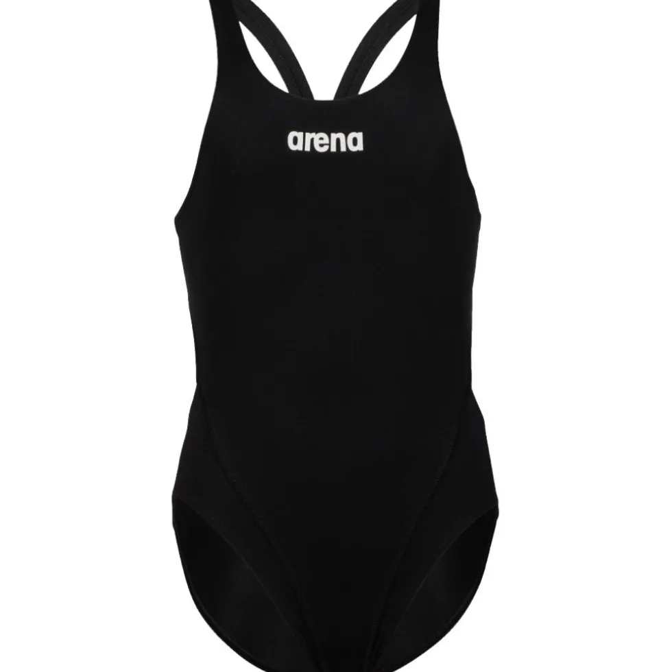 arena Performance Solid Team Swim Tech Badpak Meisjes - Zwart-Wit