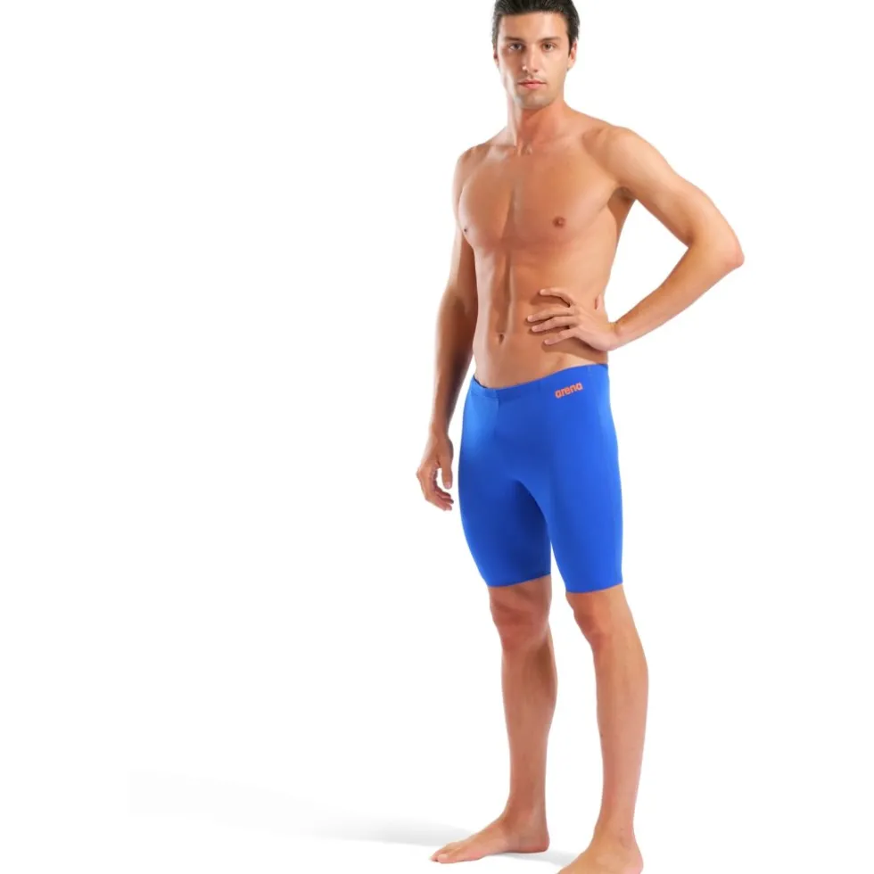 arena Performance Solid Team Zwem Jammer Mannen - Neon Blue/Team Orange