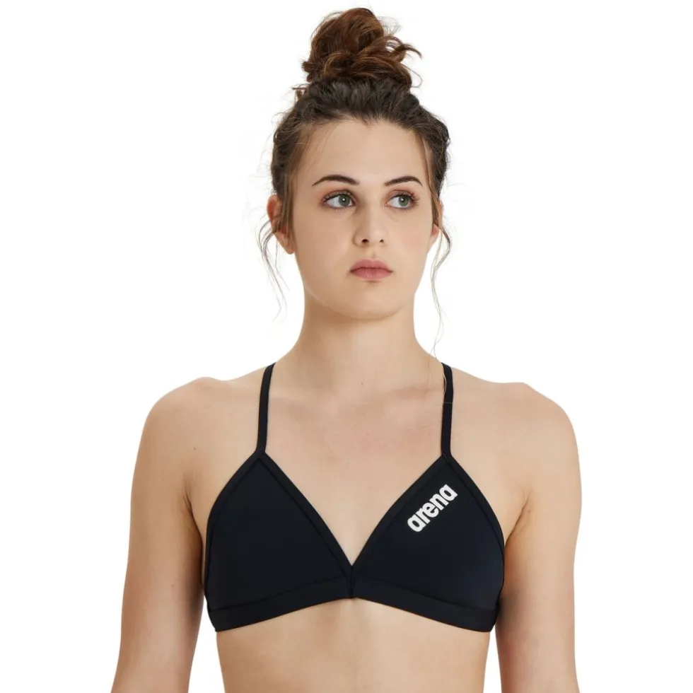 arena Performance Solid Team Bikini Top Dames - Zwart-Wit