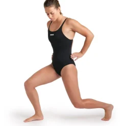 Wedstrijd Zwemkleding < arena Performance Solid Team Swim Pro Badpak Vrouwen - Zwart/Wit